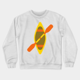 Wooden Kayak Boat Emoticon Crewneck Sweatshirt